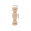 Generic 10pcs Unfinished Wood Balusters - Miniature Spindles for Dollhouse