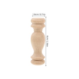 Generic 10pcs Unfinished Wood Balusters - Miniature Spindles for Dollhouse Stair Railing, Architectural Models, DIY Crafts & Wooden Box Decor