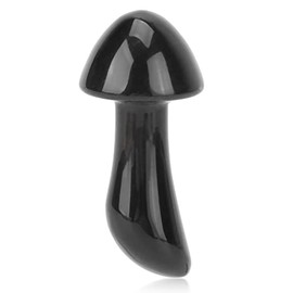Piedras de Masaje con Forma de Hongo, Piedra de Jade de Masaje Gua Sha, Herramienta Facial Guasha, Cuerpo Relajante de Piedra Raspadora(Negro)        