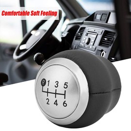 EVGATSAUTO Gear Knob, Gear Knob, ABS Gear Knob, Plastic Car, 6 Gears, Gear Knob for 1.8 MT Black & Silver & Grey