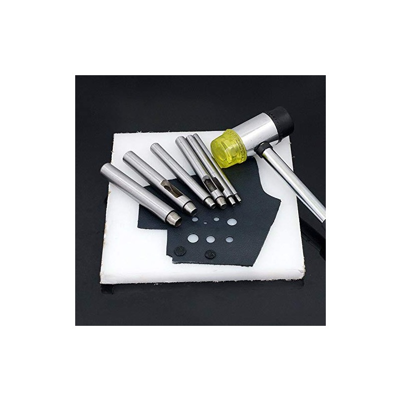 Hollow Hole Punch Tool, POWERTOOL 5PCS Hollow Puncher Belt Hole