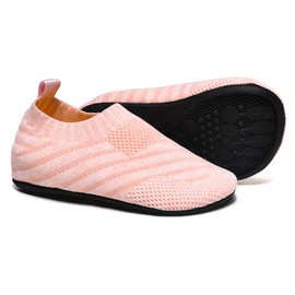 SLEVEL Comfort Toddler Slippers Lightweight Little Kids Indoor Non Slip Grip Around The House Floor Home Shoes for Boys Girls (SL20001Pink27)