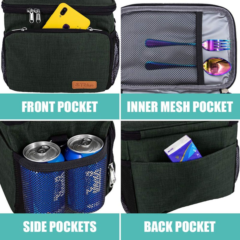 Tiblue Insulated Lunch Bag for Women/Men, Reusable Lunch Box for