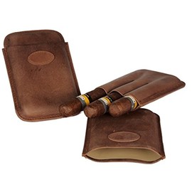 Lifestyle-Ambiente Robusto Cigar Case Soft Nappa Leather Telescope Pack of 3