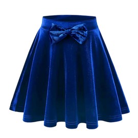ZUNW - Falda de pana elástica de terciopelo para bebé, color negro, verde, azul, rosa, rojo, 12M-6Y, Azul, 5-6 Años
