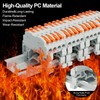 5Pcs DIN Terminal Blocks, 4 Conductor Compact Wire Conductor Splicing
