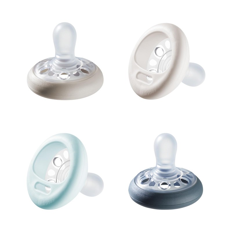 Tommee Tippee Breast-Like Pacifier, 0-6 Months, Symmetrical Design, Natural Breast-Like