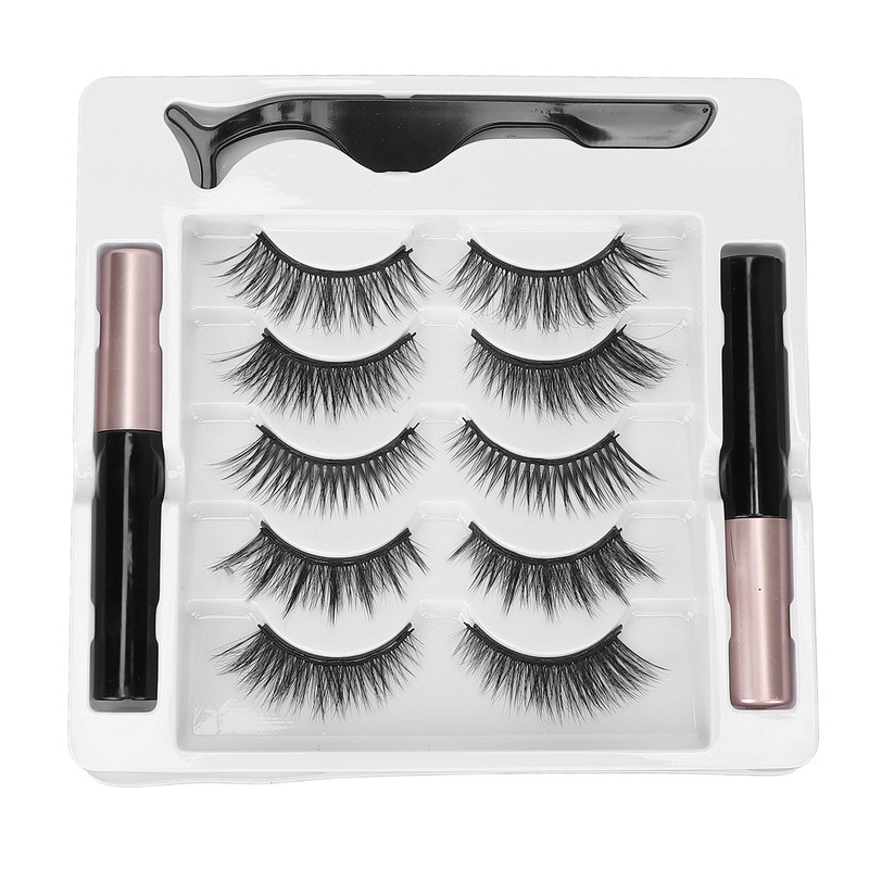 5 Pairs Magnetic Eyeliner Eyelash Kit Easy to Apply Natural