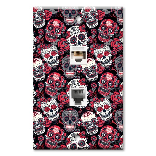Art Plates - Decorative Printed 2 Port Data Wall Plate