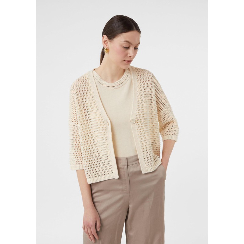 Comma Airy cardigan in boxy fit, 0505_beige, S
