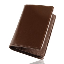 Men's Business Card Holder, Up to 100 Sheets / Setagaya Base Listed, Large Capacity, Business Card Case, Thin, Genuine Leather, 11, 2. Dark Brown