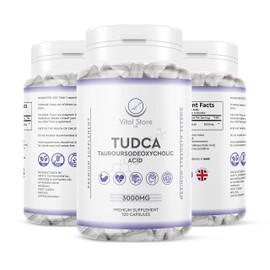 Generic TUDCA 300mg - 120 Vegan Capsules (4 Month Supply) - Tauroursodeoxycholic Acid High Strength Supplement - Liver Support/Detox & Cleanse/Digestive Health