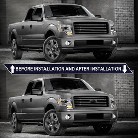 OUESAAS for Ford Emblem, 9 Inch Front Grill Rear Tailgate American Flag Emblem Fit for 04-14 F150, 11-14 Edge, 11-16 Explorer, 06-11 Ranger, 07-14 Expedition