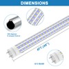 SHOPLED T8 LED Bulbs 4 Foot, 36W 6000K Cool White,