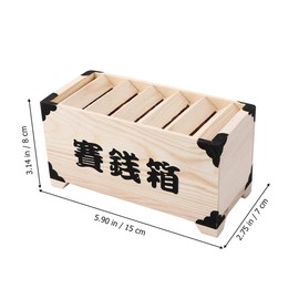 OUNONA Piggy Bank, Natural Paulownia Wood, Shinto Goods, Good Luck, 500 Yen Ball, Souvenir