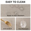 DWCN Rectangle Faux Linen Tablecloth - Textured Waterproof Spill-Proof Wrinkle