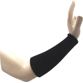 COUVER 9 inch Extra Long Thick Sports Wristband / Sweatband, Black (1 Piece)