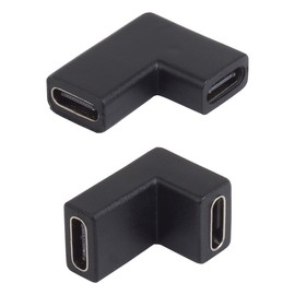 prendre PR-USBC-LX-2ST-AB USB Type-C Extension Adapter, Set of 2, Relay Adapter, Angle Changing, Angle Changing, USB 3.1, Max 100W, Data Communication, Video Signal Support, Female, Small, Portable, A