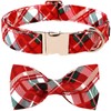 Lionet Paws Christmas Dog Collar with Bowtie, Dog Bowtie Collar