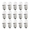 MECCANIXITY E10 Screw Base Miniature Bulbs 12V/3W Warm Yellow Light