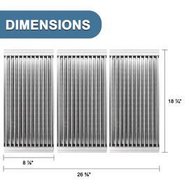 Grill Replacement Parts for Charbroil 463241314 463241313 463268008 463247009 463257010 463247412 463257110 463247109 463225312 463225313 463225315, Stamped Stainless Steel Cooking Grid Emitter Set