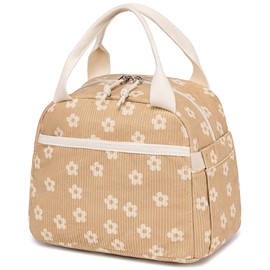 Bluboon Lunch Bag for Women Men Cute Corduroy Lunch Tote Bags Reusable Insulated Lunch Box Large Capacity Reusable Insulated Cooler for Work Picnic or Travel