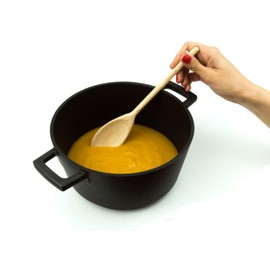 Fackelmann - Kitchen Spoon for Stirring, Mixing or Taste Testing, Beech Wood, Natural Color, 25 x 4.5 cm, 1 Piece