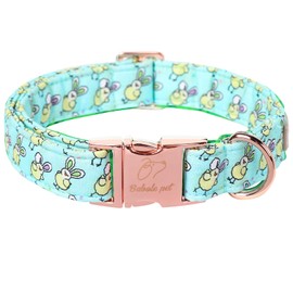 Babole Pet Easter Dog Collars for Large Dogs - Adjustable Mint Green Chick Dog Easter Collar Soft Padded Pet Metal Buckle Collar for Boy & Girl Dogs L