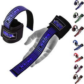 MRX Lifting Strap for Weightlifting Deadlift Straps for Powerlifting with Wrist Wrap Support for Strength Training Bodybuilding Wrist Straps for Weight Lifting|Black/Blue