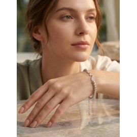 PEITEN Encouragement Bracelet For Women,The waves of lifg you've beon shrough, Life is tough, But so are you,Thoughtful Gifts for Friend Sister Coworker, Inspirational Gifts for Women, (Silver)