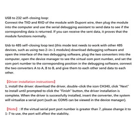 WWZMDiB USB to RS485/RS232 Converter - Supports USB to RS232 and RS485, Single Function Use