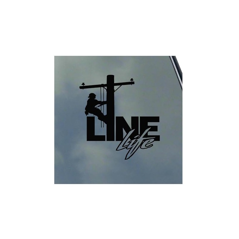 Line Life Vinyl Sticker Decal by KLO Graphics Lineman Lineworker