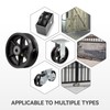 LONGRUNFORU 6" X 2" Sliding Gate Rollers, Cast Iron V