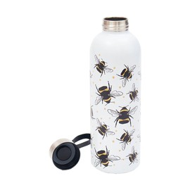 Eco Chic Reusable Thermal Bottle Stainless Steel Leakproof Insulated Water Bottle (Bumble Bees Grey)