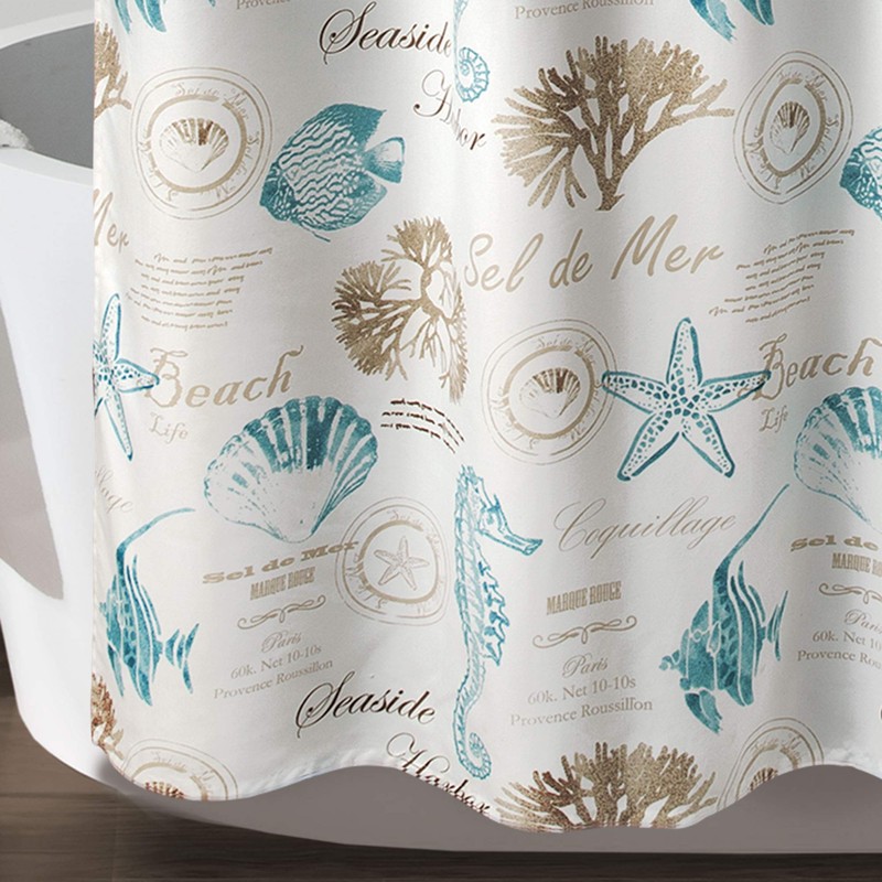 Lush Decor Harbor Life Shower Curtain, 72" W x 72"