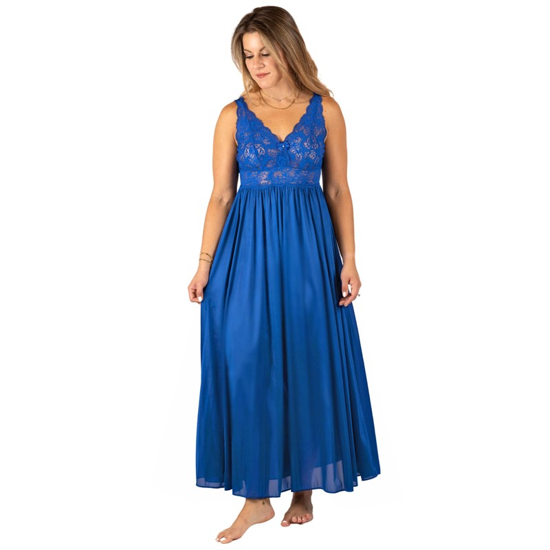 Shadowline Silhouette Gown and Peignoir Set (51737), Black, 2X