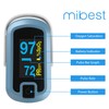 mibest OLED Finger Pulse Oximeter, O2 Meter, Dual Color White/Light