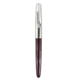 Sipliv Classic Dark Red and Sliver Cap Fountain Pen - Gift Boxed