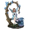 Ebros Amy Brown Fairy On Tree Swing Plank Bench by
