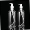 LABRIMP 8set Refillable Pump Bottles Transparent Liquid Dispenser White Pump