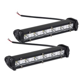 SakaSK Daylight LED Waterproof Work Light, Set of 2, Roof Light, Light Bar, Work Light, 12V 24V (White, White)