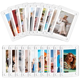 Worldity 20 Pack Acrylic Fridge Magnet Frame, 2.36 x 3.54" Magnetic Photo Frames for Fridge, Double Sided Magnetic Picture Frames for Mini Film, HD Transparent Mini Picture Frames