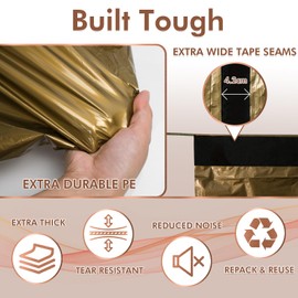 LeadCon 2 Pack Emergency Survival Tent, 2 Person Emergency Shelter Tube Tent All-Weather Protection for Camping, Hiking, & Survival Kits Includes 5 pcs Emergency Blanket Mylar