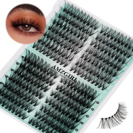 Natural Lash Clusters Left&Right Eyelash Clusters 280pcs C Curl Wispy Cluster Lashes DIY Individual Lashes Extension Thin Band Cluster Eyelashes Extensions(30D+40D)
