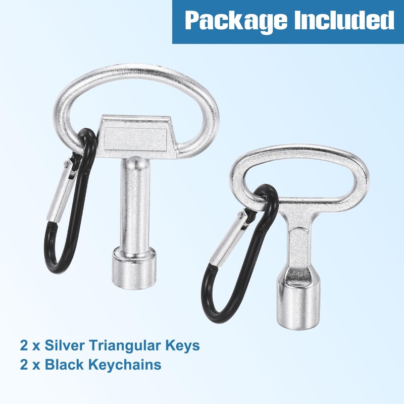 QUARKZMAN Set of 2 Silver Triangular Key Wheelie Bin Metal