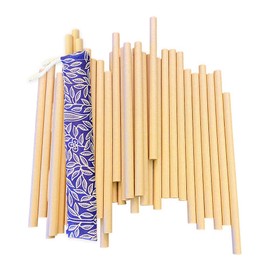 Vie Gourmet Disposable Bamboo Straws, 197x10mm, 50pcs