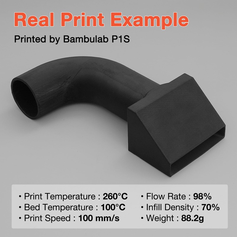 yxpolyer ABS Filament Flame Retardant UL94 V0 Fireproof FR-ABS 1kg