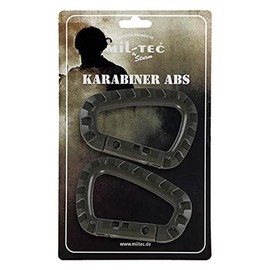 Mil-Tec ABS-15921001 Carabiner ABS Olive One Size