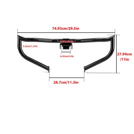 TAOUS71 1.25" Highway Sharp Engine Guard Crash Bar For Harley Road King Street Glide 09+