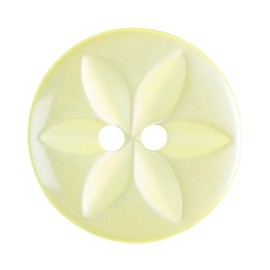Baby Star Buttons - Round Resin Buttons for Baby Cardigans, Sewing Baby Clothes, Knitting Dolls 11mm (18L) Lemon Pack of 20 - Machine Washable, Colourful Buttons for Crafts and Repairs